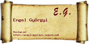 Engel Györgyi névjegykártya